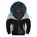 SWISSWELL Boys Fleece Jacket Long Sleeve Sherpa Lined Zip Up Hoodies Soft Warm Sweatshirt Outerwear for Kids 6-15 Years