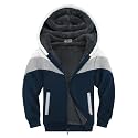 SWISSWELL Boys Fleece Jacket Long Sleeve Sherpa Lined Zip Up Hoodies Soft Warm Sweatshirt Outerwear for Kids 6-15 Years