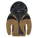 SWISSWELL Boys Fleece Jacket Long Sleeve Sherpa Lined Zip Up Hoodies Soft Warm Sweatshirt Outerwear for Kids 6-15 Years