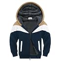 SWISSWELL Boys Fleece Jacket Long Sleeve Sherpa Lined Zip Up Hoodies Soft Warm Sweatshirt Outerwear for Kids 6-15 Years