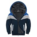 SWISSWELL Boys Fleece Jacket Long Sleeve Sherpa Lined Zip Up Hoodies Soft Warm Sweatshirt Outerwear for Kids 6-15 Years