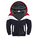 SWISSWELL Boys Fleece Jacket Long Sleeve Sherpa Lined Zip Up Hoodies Soft Warm Sweatshirt Outerwear for Kids 6-15 Years