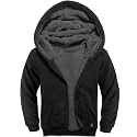 SWISSWELL Boys Fleece Jacket Sherpa Lined Zip Up Hoodie for Kids