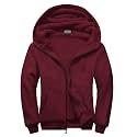SWISSWELL Men Zip Up Hoodies Sherpa Lined Jacket Heavyweight Fleece Sweatshirt Winter Warm Hooded Coat