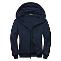 SWISSWELL Men Zip Up Hoodies Sherpa Lined Jacket Heavyweight Fleece Sweatshirt Winter Warm Hooded Coat