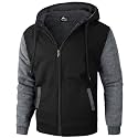 SWISSWELL Men Zip Up Hoodies Sherpa Lined Jacket Heavyweight Fleece Sweatshirt Winter Warm Hooded Coat