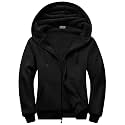 SWISSWELL Men Zip Up Hoodies Sherpa Lined Jacket Heavyweight Fleece Sweatshirt Winter Warm Hooded Coat