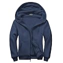 SWISSWELL Men Zip Up Hoodies Sherpa Lined Jacket Heavyweight Fleece Sweatshirt Winter Warm Hooded Coat