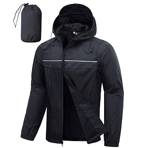 SWISSWELL Mens Rain Jacket Coats Packable