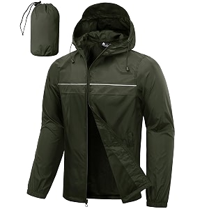 SWISSWELL Mens Rain Jacket Coats Packable