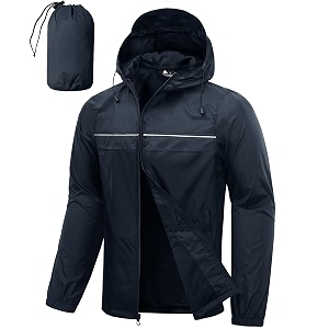 SWISSWELL Mens Rain Jacket Coats Packable