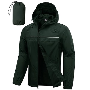 SWISSWELL Mens Rain Jacket Coats Packable