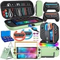 Switch 2 Accessories, Case Bundle with Charger, Grip & Wheel for Nintendo 2