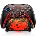 Switch 2 Controller Compatible with Nintendo Switch 2/Switch/OLED/Lite - Hall Effect Joystick &amp; Trigger - 7 Color RGB Wireless Pro Controller with Charging Dock, Macros, Turbo, KeyLinker App - Pumpkin