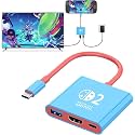 Switch TV Dock, Portable TV Dock Station for Switch/Steam Deck/ROG Ally/Legion GO, 3-in-1 Switch Travel Dock with HDMI 4K@60Hz, USB 3.0 and 100W Charge PD Port(not fit Switch 2)