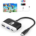 Switch Dock for Nintendo Switch 2/Switch/OLED, 3-in-1 Portable TV Dock with 4K@60Hz HDMI USB 3.0 Port USB C PD 100W Charging,Mini Travel Dock Replacement for Switch Docking Station，