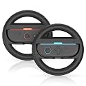 Switch Steering Wheel for Nintendo Switch 2,Racing Wheel for Switch 2 JoyCon Controller,2 Pack Nintendo Switch Steering Wheel Fit Mario Kart World/Mario Kart 8 Deluxe Switch Accessories Switch2 Wheel