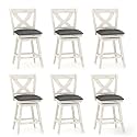 Swivel Barstools Set of 6 24 Inch