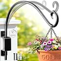 Swivel Bird Feeder Hanger Outdoor: 12 Inch Heavy Duty Metal Plant Bracket