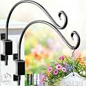Swivel Plant Hangers Outdoor: 12Inch 2 Pack Heavy-Duty Hanging Wall Bracket