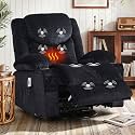 Swivel Recliner Chair with Vibration Massage and