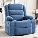 Swivel Rocker Recliner with Cup Holder, Manual Recliner for Adults