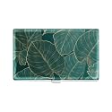 Swooflia Business Card Holder Case Wallet for Men Women Metal Green Tropical Leaves Slim Pocket Purse Square Card Cases Cute For Realtors Real Estate Agents