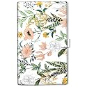 Swooflia Metal Business Card Holder Case for Women Men, Flowers 5, Retro