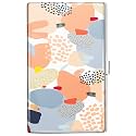 Swooflia Metal Business Card Holder Case for Women Men, Color Block, 3.7*2.2*0.4 inches