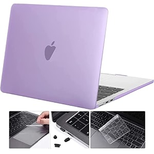 swook case for m2 macbook pro 13 inch withwithout touch bar plastic hard shell case cover with keyboad dustplugs trackpad purple