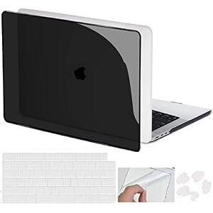 swook case for m2 macbook pro 13 inch withwithout touch bar plastic hard shell case cover with keyboad dustplugs trackpad crystal black