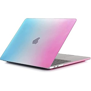 swook case for m2 macbook pro 13 inch withwithout touch bar plastic hard shell case cover with keyboad dustplugs trackpad pinkblue