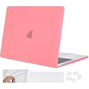 swook case for m2 macbook pro 13 inch withwithout touch bar plastic hard shell case cover with keyboad dustplugs trackpad pink