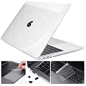 SwooK Case for M2 MacBook Pro 13 inch with/Without Touch Bar Plastic Hard Shell Case Cover with Keyboad Dustplugs TrackPad (Sparkly Clear)