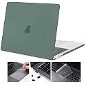SwooK Case for M2 MacBook Pro 13 inch with/Without Touch Bar Plastic Hard Shell Case Cover with Keyboad Dustplugs TrackPad (Mid-Night Green)