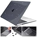 SwooK Case for M2 MacBook Pro 13 inch with/Without Touch Bar Plastic Hard Shell Case Cover with Keyboad Dustplugs TrackPad (Sparkly Black)