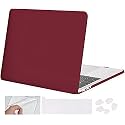 SwooK Case for M2 MacBook Pro 13 inch with/Without Touch Bar Plastic Hard Shell Case Cover with Keyboad Dustplugs TrackPad (Wine Red)