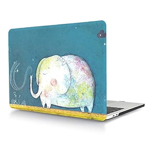 swook case for macbook pro 13 case 2020 release a2289 a2251 macbook pro 13 inch hard shell case cover pro 13 2020 release m1 a2338 a2289 a2251 lil elephant blue