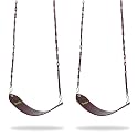 Swurfer 2 Pack Classic Playground Belt Tree Swing with Pinch Free Rubber Coated 66" Metal Hanging Chains, Holds 155lbs, Ages 4 and Up