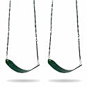 Swurfer 2 Pack Classic Playground Belt Tree Swing w/Pinch Free Rubber 66" Swing Seat Replacement, Swing Set Accessories, Easy Installation, Heavy Duty Rubber Coated Chains, Weather Resistant, Ages 4+