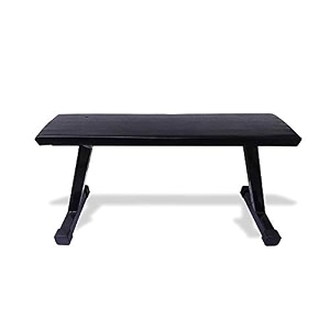 sx fitness heavy duty flat gym bench for full body workout and strength trainingmax capacity-290 kgblack