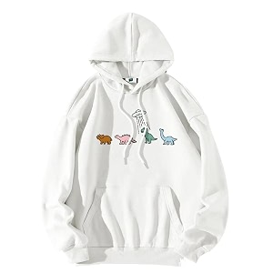 SXV Litle Dinosaurs Printed Cool Aesthetic Sweatshirt