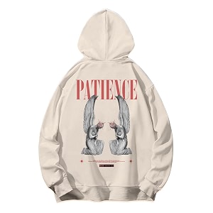 SXV Patience Printed Cool Aesthetic Sweatshirt Hoodie