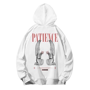 SXV Patience Printed Cool Aesthetic Sweatshirt Hoodie