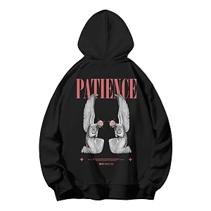 SXV Patience Printed Cool Aesthetic Sweatshirt Hoodie