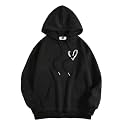 SXV STYLE Heart Printed Sweatshirt Hoodie