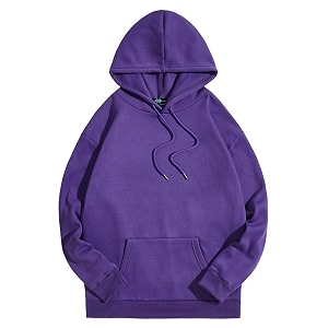 SXV STYLE Hooded Pullover Solid Plain Unisex