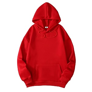 SXV STYLE Hooded Pullover Solid Plain Unisex
