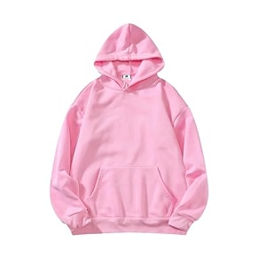 SXV STYLE Hooded Pullover Solid Plain Unisex