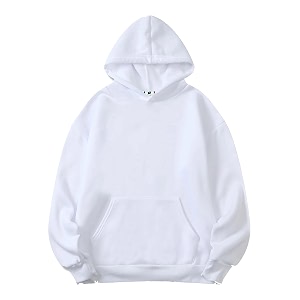 SXV STYLE Hooded Pullover Solid Plain Unisex